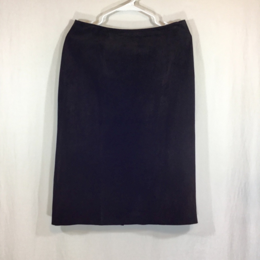Vintage Black Suede Pencil Skirt Size 10